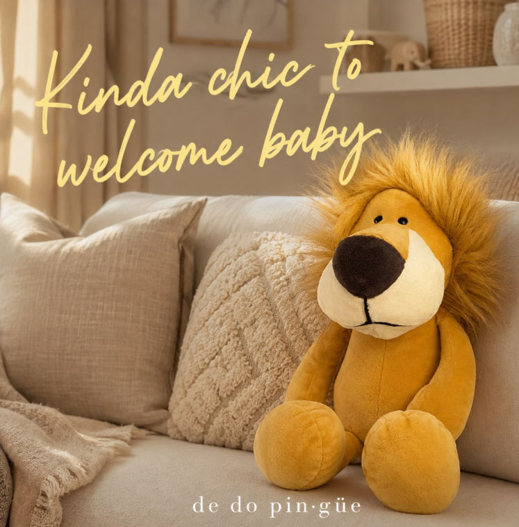 Welcome Baby Nursery with Lion Plush